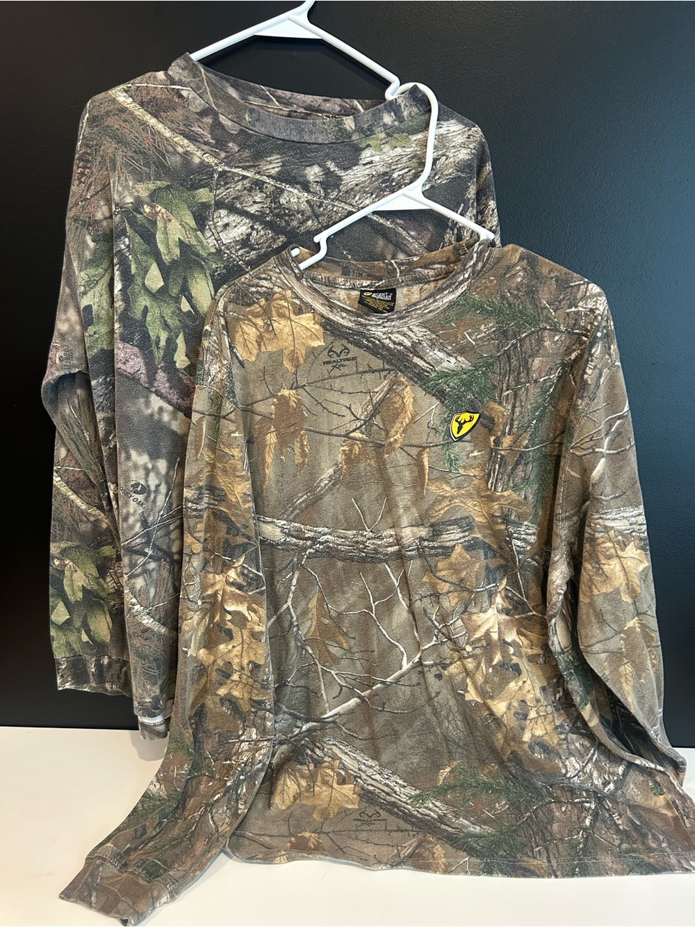 Men’s long-sleeve camouflage shirt bundle- Size Large